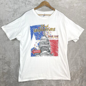 Vtg 1993 Texas State Capitol 73rd Legislature Sine Die Single Stitch T Shirt XL